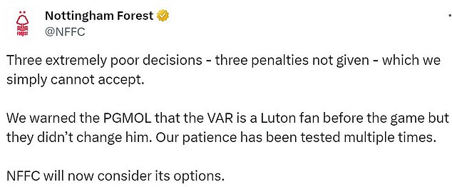 This is what they had to say in the wake of the 2-0 defeat by Everton last season, when they were in a relegation dogfight with Luton