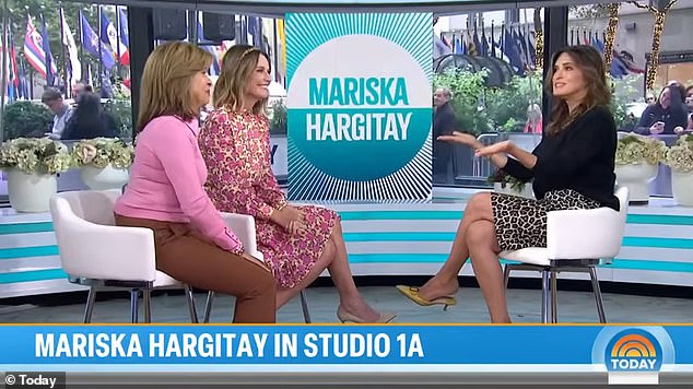 'And I'm so grateful to be able to say that. Because we're 26 years together, baby. And we're 60 years together, baby,' Hargitay continued, referencing their age and how they both spent 26 years with the network