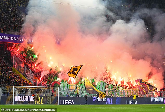 The atmosphere in Dortmund was electric, with both sets of fans putting on a show