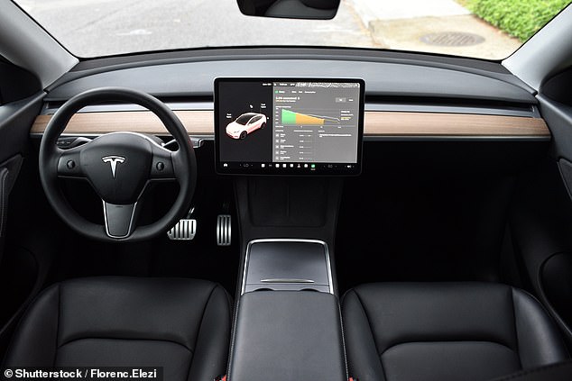 The Model Y interior remains the same with a black or black and white option, a 15.4-inch touchscreen and five seats