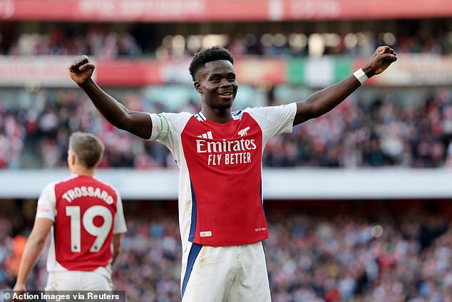 Bukayo Saka's late goal sealed comeback win for Arsenal against Southampton at the Emirates