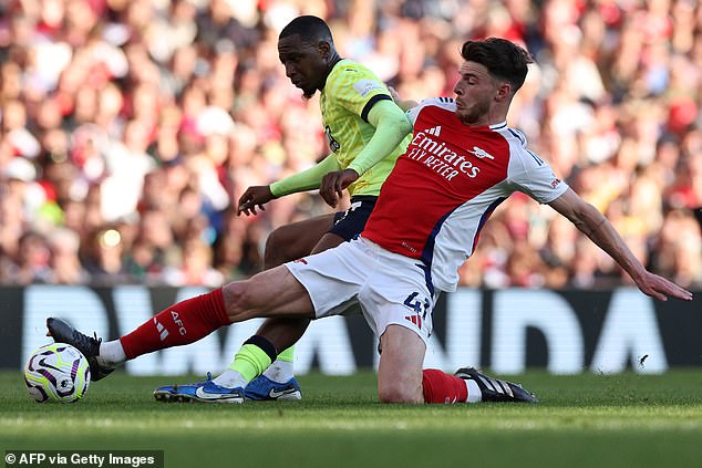 Declan Rice kept play ticking for Arsenal and got into the game as the minutes ticked by