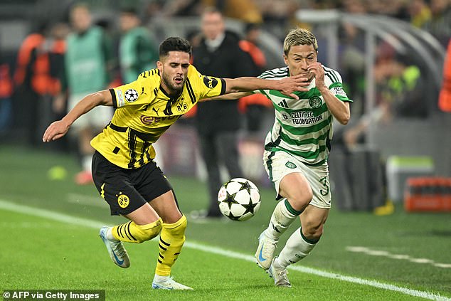 Maeda was on target in Celtic's humbling 7-1 European defeat to Borussia Dortmund