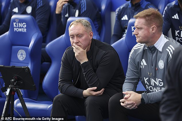 Manager Cooper pictured looking serious during Saturday's game at the King Power Stadium