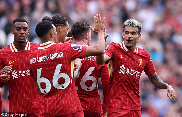 Liverpool sit top of the Premier League on 18 points after winning six of their seven games