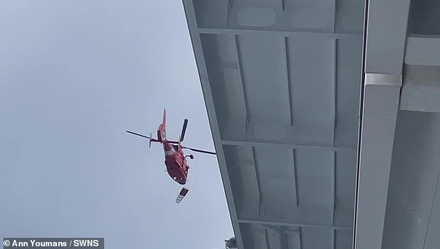 Sick passengers were airlifted from the luxury cruise ship as it lies stranded off the coast of Florida