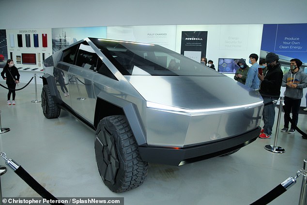 Elon Musk's Tesla Cybertruck on display at Tesla in Meatpacking District in New York City