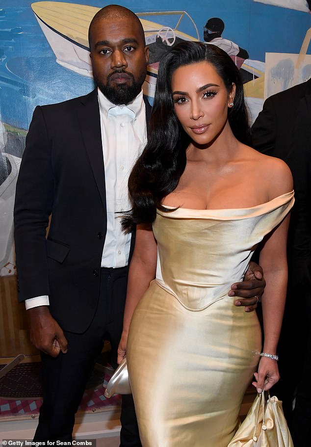 She claimed the drugging and raping was revealed when his ex-wife accused them of having an affair. The ex-wife's name was withheld in the lawsuit, but West's only wife besides Censori was Kim Kardashian (pictured together in 2019), who divorced him earlier in 2022