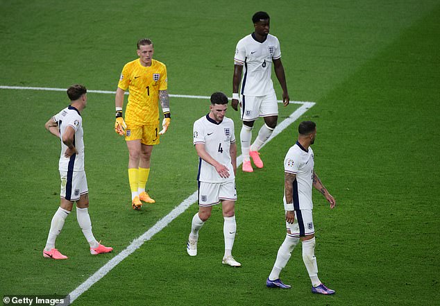 Defender Marc Guehi (top right) played in six of England's seven matches at the tournament