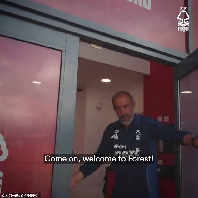 Forest manager Nuno Espirito Santo appeared in a video showing the improvements