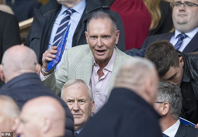 Gascoigne, pictured at Ibrox, claims he does not receive the same treatment from Rangers