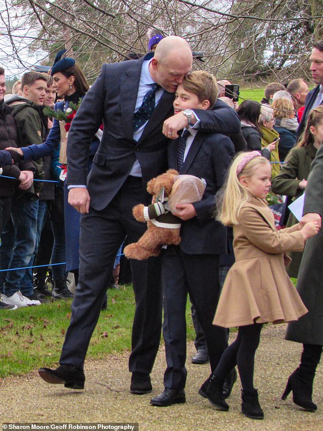 Mike Tindall has revealed he and Prince George 'play football in the garden' together. Pictured in December