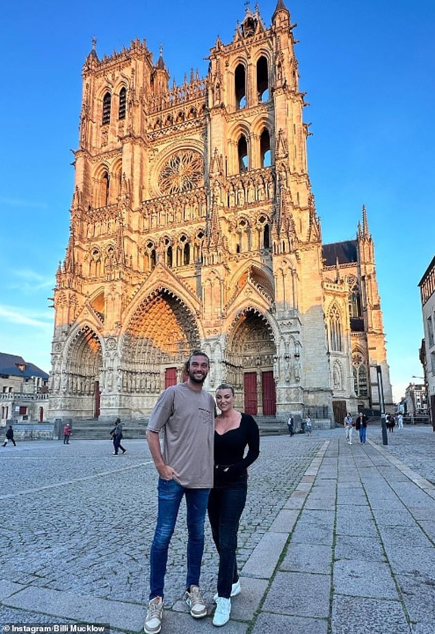 Andi and Billii in happier times: The former couple are pictured sightseeing in Amiens last year