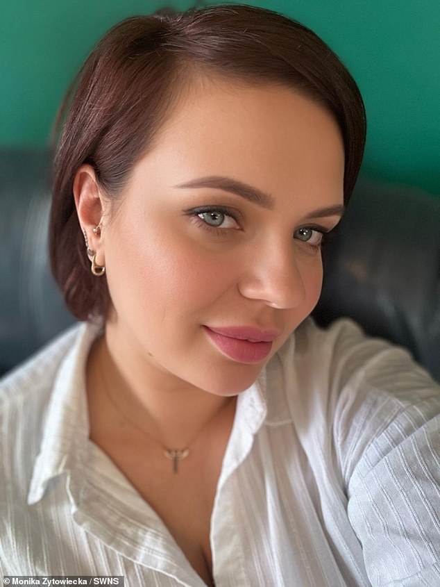 Business owner Monika Zytowiecka, 38, decided to take up an extra work to pass quieter spells between clients at her job as a beautician