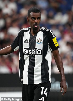 Alexander Isak is set for a return to action against Brighton at the weekend