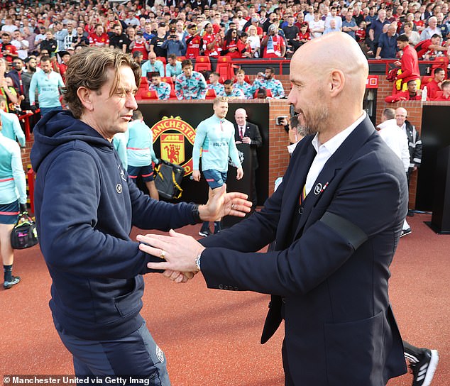 Thomas Frank (left) believes Erik ten Hag (right) is criticised 'too much' for his results