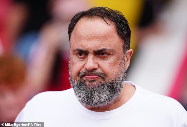 Nottingham Forest owner Evangelos Marinakis has been hit with a five-match stadium ban