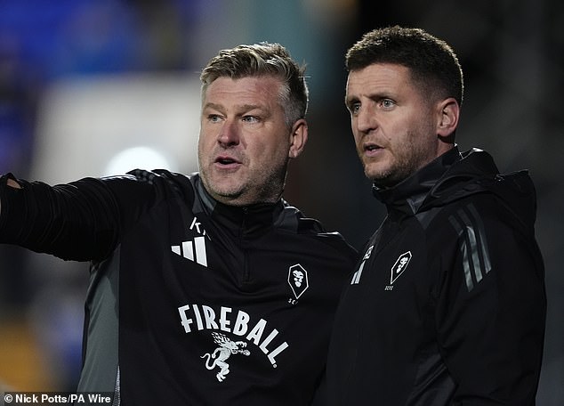 Madison's uncle and Bruce's son, Alex (right), will be absent from Salford City's clash with Crewe Alexandra