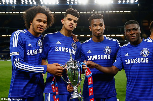 Solanke was singled out for praise along with fellow Chelsea starlet Izzy Brown (pictured left)