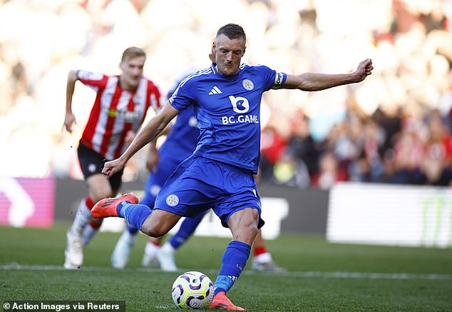 Vardy converted powerfully from the penalty spot for his third goal of the season