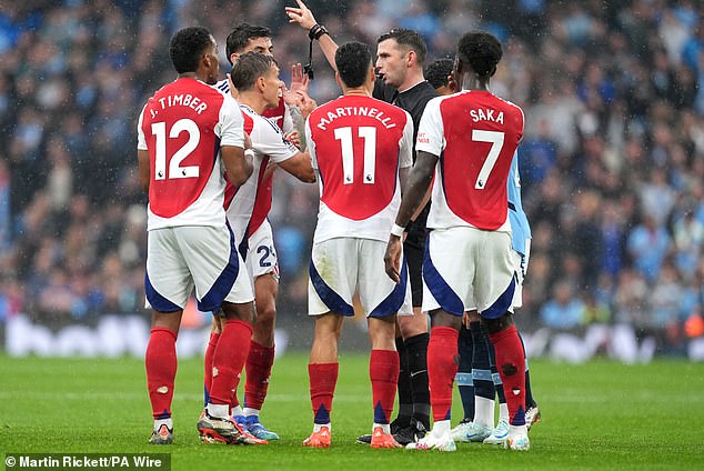 Leandro Trossard was controversially sent off at Man City after also delaying a restart