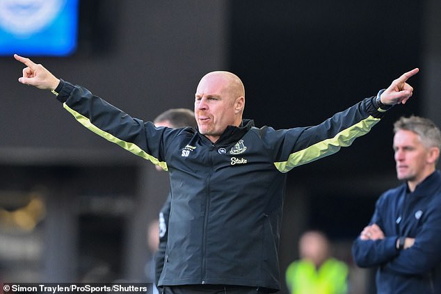 Everton boss Sean Dyche pictured on the touchline during Saturday's game at Portman Road