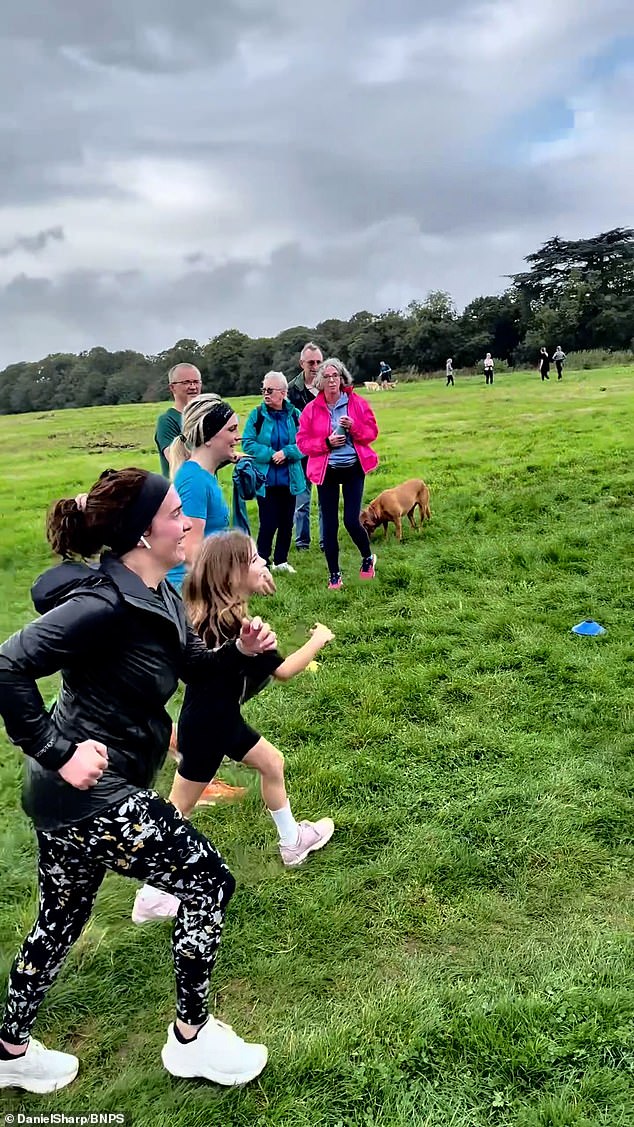 Becky said the run was a 'really big achievement and it was great to have my daughter and two friends run it with me as well'