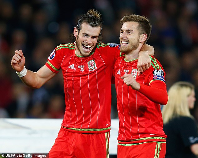 Gareth Bale (left) was named in Aaron Ramsey's best XI of former team-mates on Monday