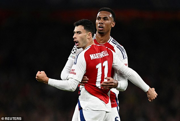 Gabriel Martinelli's deflected shot helped Arsenal squeeze past Shakhtar at the Emirates