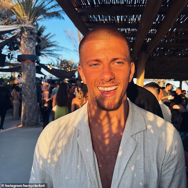 The reality TV personality, 26, is thought to have kicked off a new romance with Harry, 23, with the pair jetting off on holiday together to Ibiza (Pictured from his own Instagram in June)