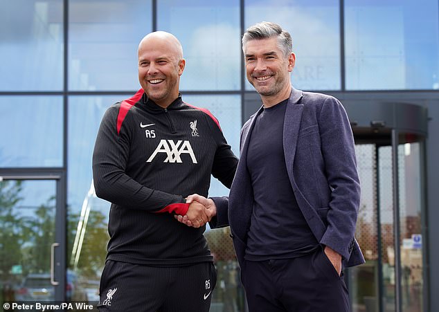 Arne Slot (left) arrived as head coach, while Richard Hughes (right) was appointed sporting director