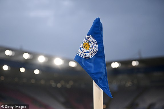 LEICESTER, ENGLAND - OCTOBER 25: A general view of a Leicester City corner flag ahead of the Premier League match between Leicester City FC and Nottingham Forest FC at The King Power Stadium on October 25, 2024 in Leicester, England. (Photo by Michael Regan/Getty Images)