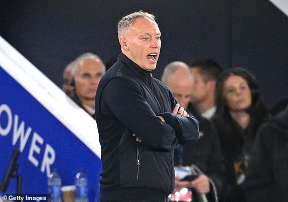 LEICESTER, ENGLAND - OCTOBER 25: Steve Cooper, Manager of Leicester City, looks on during the Premier League match between Leicester City FC and Nottingham Forest FC at The King Power Stadium on October 25, 2024 in Leicester, England. (Photo by Michael Regan/Getty Images)