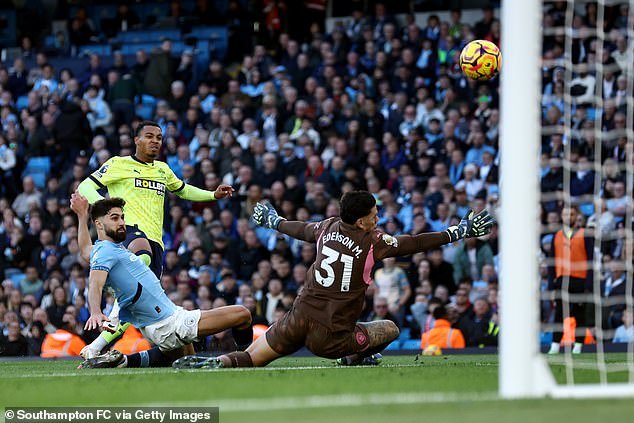 Southampton's Cameron Archer struck the crossbar in the visitors best chance of the match