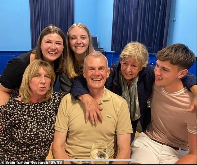 Mum Joanne (bottom left), sister Harriet (top right), girlfriend Caitlin (top centre), dad John (bottom centre), grandma Jennifer (second right), Isaac (right)