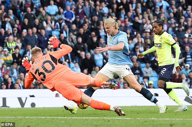 Haaland is currently leading the Premier League's scoring charts with 11 goals for City so far