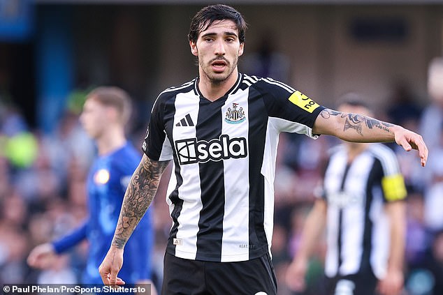 Sandro Tonali has been taken off in Newcastle's last two matches against Brighton and Chelsea