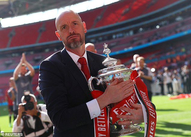 Ten Hag won the League Cup in 2023 and FA Cup in 2024 during his time at Old Trafford