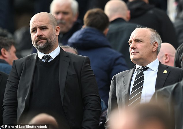 Newcastle's executive team Paul Mitchell (left) and Darren Eales (right) have strict PSR regulations to contend with despite continued backers from owners in the PIF