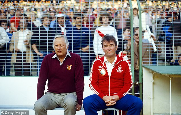 Marinakis has caused plenty of controversy during his time in England, and we will never know how he would have got on with Forest's most successful manager ever, Brian Clough (right)