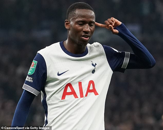 Pape Matar Sarr scored a stunner as Tottenham beat Man City 2-1 in the last 16 on Wednesday