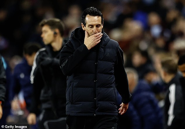 Unai Emery cut a downbeat figure after Aston Villa's cup ambitions came to a stuttering halt