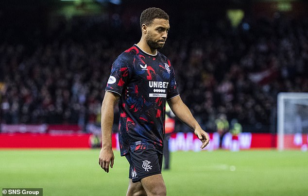 A dejected Cyriel Dessers after Rangers fell nine points behind Aberdeen and Celtic