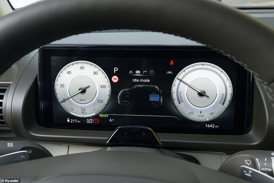 The driver's cluster is clear and has adjustable settings so you can flutter between classic dials, more futuristic clocks and racier instruments