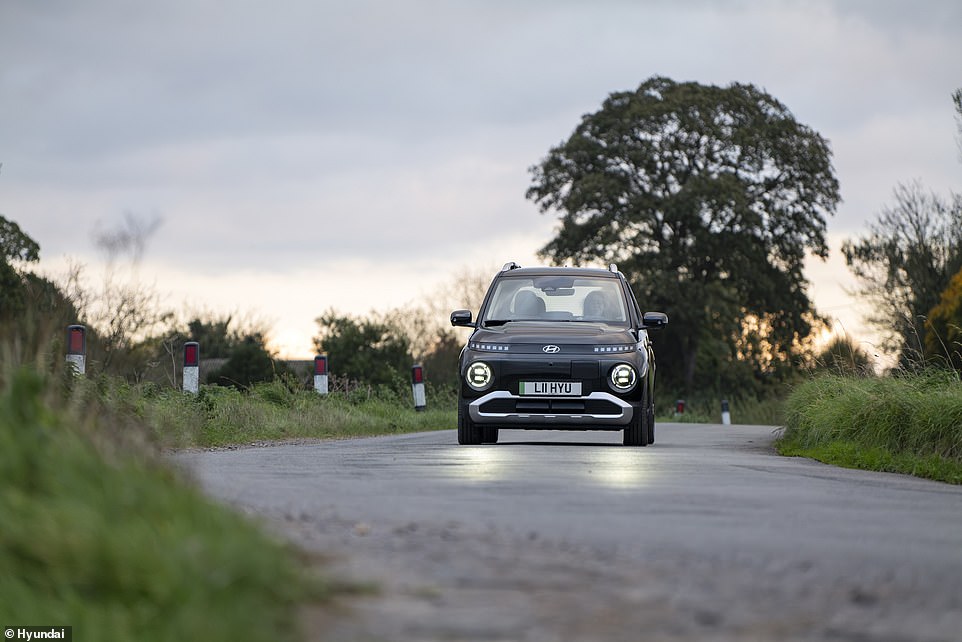 Having a battery anchor such a small car to the road does make the Inster feel surprisingly stable in the corners, even despite its lanky body. A few circulations of roundabouts at pace failed to trigger understeer, body-roll or the car to wildly pitch to one side