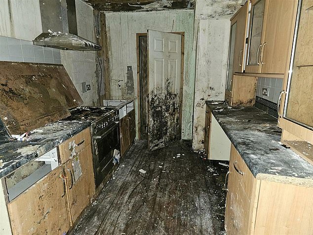 In the kitchen, a few sections of the cabinet [to the left] seem to be missing a drawer as well as some appliances