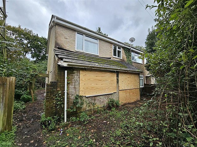 The four bedroom house in Calmore, Southampton, Hampshire, is described as 'requiring renovation throughout'