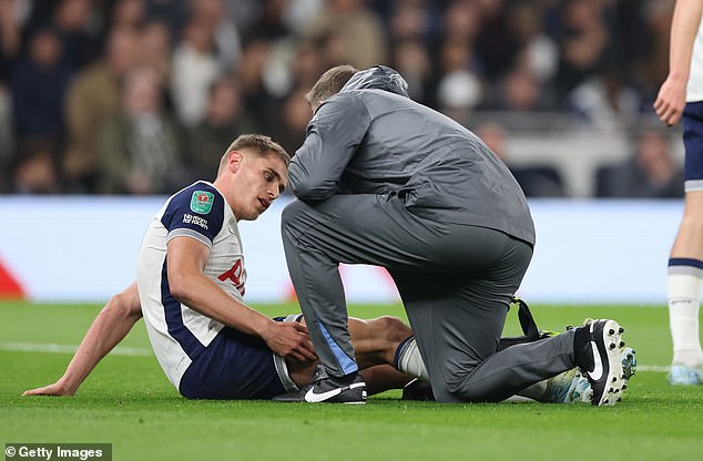 Van de Ven is confirmed to have suffered a hamstring strain in Tottenham's win over Man City