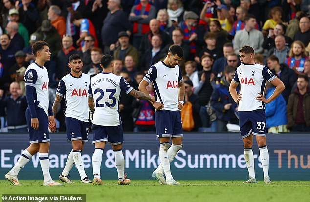 Spurs were beaten 1-0 away at Crystal Palace in the Premier League last Sunday afternoon