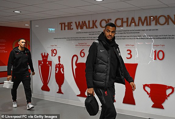 LIVERPOOL, ENGLAND - NOVEMBER 02: (THE SUN OUT, THE SUN ON SUNDAY OUT)  Cody Gakpo of Liverpool arrives for the Premier League match between Liverpool FC and Brighton & Hove Albion FC at Anfield on November 02, 2024 in Liverpool, England. (Photo by John Powell/Liverpool FC via Getty Images)